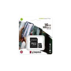 KINGSTON 16GB microSDHC CANVAS Plus Memory Card 100MB  UHS-I class10 Gen3 (SDCS2/16GB)