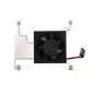 Low-Profile CPU Cooling Fan for Raspberry Pi 4B/3B+/3B, with Aluminum Alloy Bracket (WS-18709)