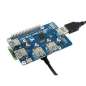 USB 3.2 Gen1 HUB HAT for Raspberry Pi, 4x USB 3.2 Gen1 Ports, Driver (WS-17584)