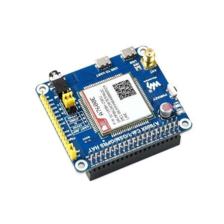 A7600E LTE Cat-1 HAT for Raspberry Pi, 4G Module, 2G GSM/GPRS Europe (WS-18808)