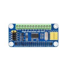 High-Precision AD HAT For Raspberry Pi, ADS1263 10-Ch 32-Bit ADC (WS-18983)
