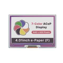 4.01inch ACeP 7-Color E-Paper E-Ink Display HAT for Raspberry Pi, 640×400 Pixels (WS-19283)