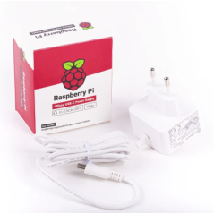 Raspberry Pi  4 Model B Official PSU, USB-C, 5.1V, 3A, EU White (napajaci zdroj)