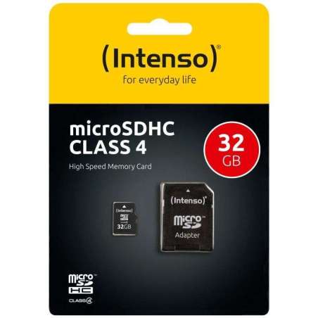 INTENSO Micro SDHC Karta 32GB CL4 + Adaptér (3403480)