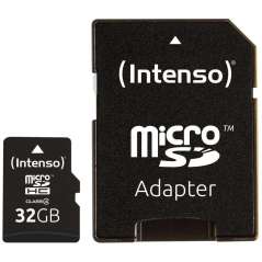 INTENSO Micro SDHC Karta 32GB CL4 + Adaptér (3403480)