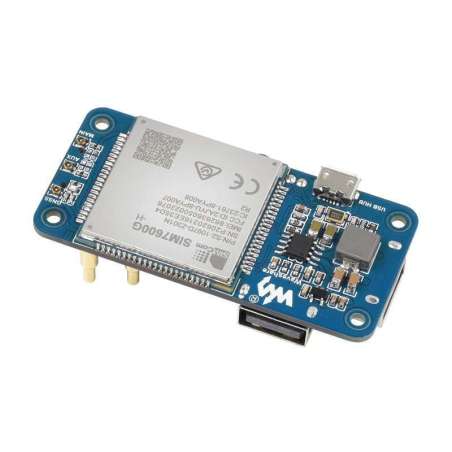 SIM7600G-H 4G HAT (B) for Raspberry Pi, LTE Cat-4 4G / 3G / 2G Support, GNSS Positioning, Global Band (WS-19485)