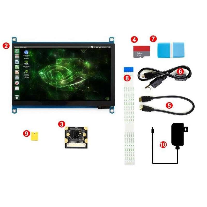 Jetson Nano Development Pack (Type C) Display,Camera,Card,PS (WS-17722) bez Jetson Nano