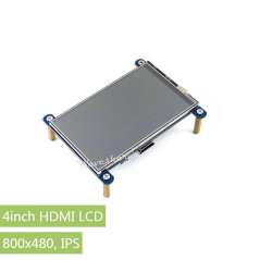 4inch HDMI LCD, 800×480, IPS (Waveshare) 4" Touch Screen LCD, HDMI interface, IPS Screen, Designed for Raspberry Pi