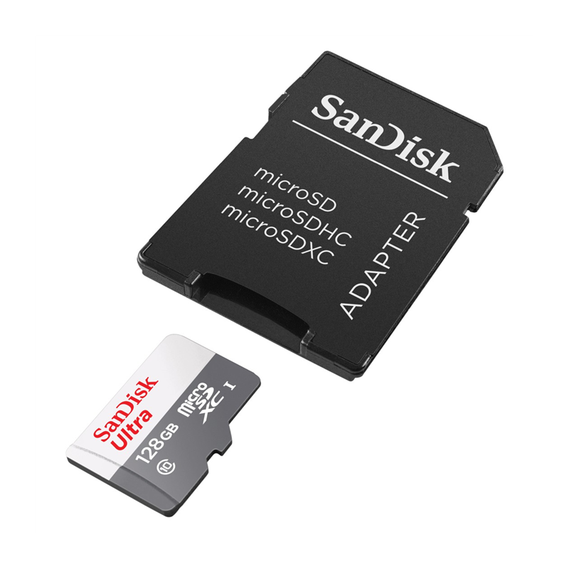 SDSQUNR-128G-GN3MA (SanDisk) Ultra microSDXC 128GB 100MB/s Class10 UHS-I s adapterom