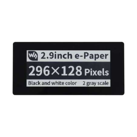 2.9inch Touch E-Paper E-Ink Display HAT for Raspberry Pi, 5-Points Capacitive Touch, 296×128, Black / White, SPI (WS-19967)