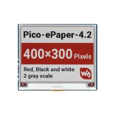 4.2inch E-Paper E-Ink Display Module (B) for Raspberry Pi Pico, 400×300, Red / Black / White, SPI (WS-20345)