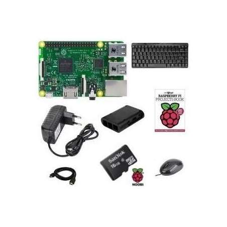 RASPBERRY PI 3B+ STARTER KIT 16GB NOOBS SD,Case,HDMI, Keyboard,Mouse, 3xchladice,zdroj 5V/3A