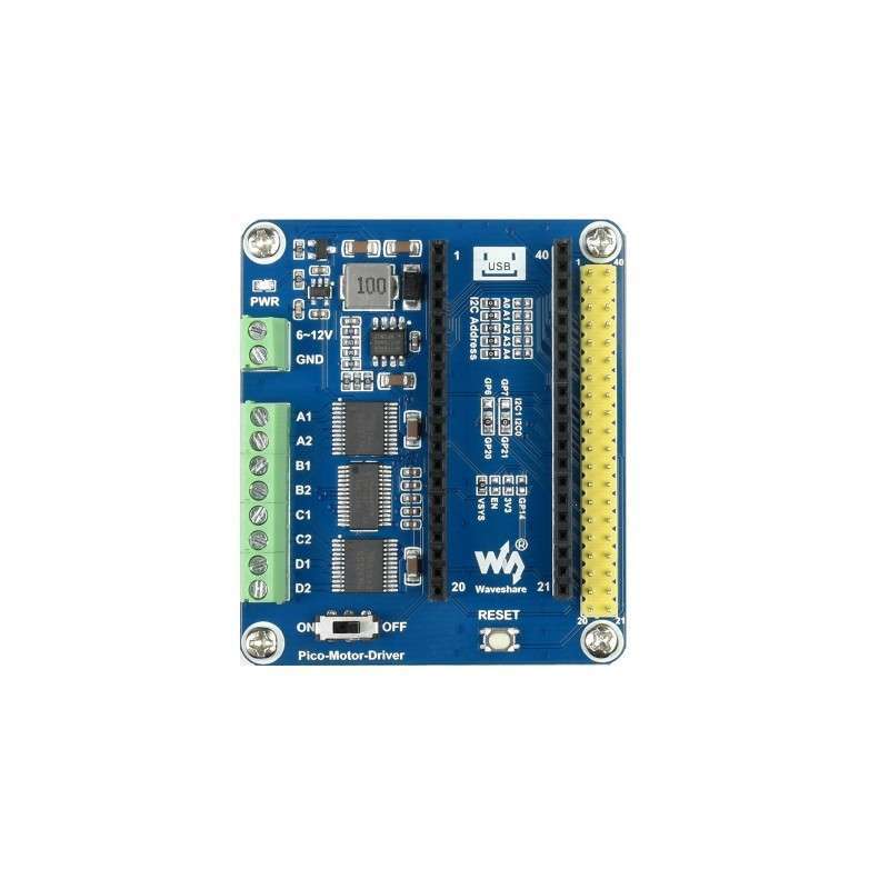 DC Motor Driver Module for Raspberry Pi Pico, Driving up to 4x DC ...