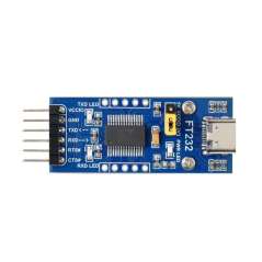 FT232 USB UART Board (Type C), USB To UART (TTL) USB-C Connector (WS-20646)