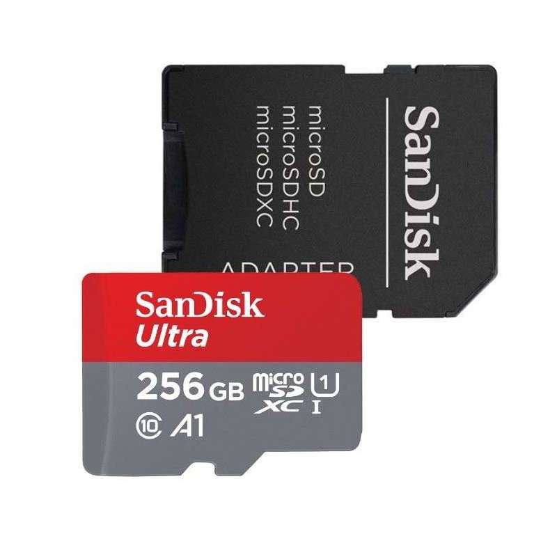 SanDisk ULTRA Micro SDXC 256GB 120MB/s A1 Class 10 UHS-I + Adapter (SDSQUA4-256G-GN6MA)