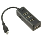 USB Mini Hub with Power Switch - OTG Micro-USB (AF-2991)