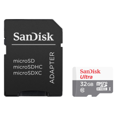 32GB SanDisk ULTRA Micro SDHC 100MB/s Class 10 UHS-I + Adapter (SDSQUNR-032G-GN3MA)