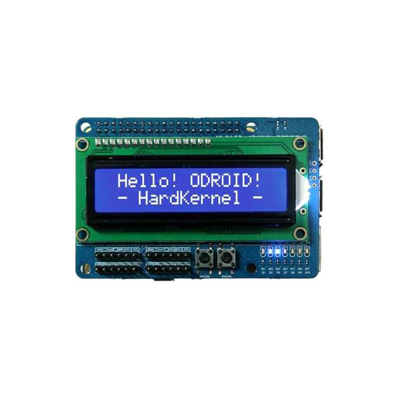 16×2 LCD + IO Shield (G141637550797) for ODROID-C1 / C0 / C2 / C4