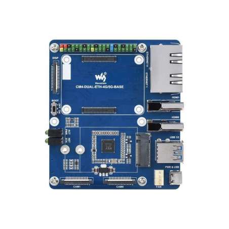 Dual Gigabit Ethernet 5G/4G Base Board Designed for Raspberry Pi Compute Module 4 (WS-20885)