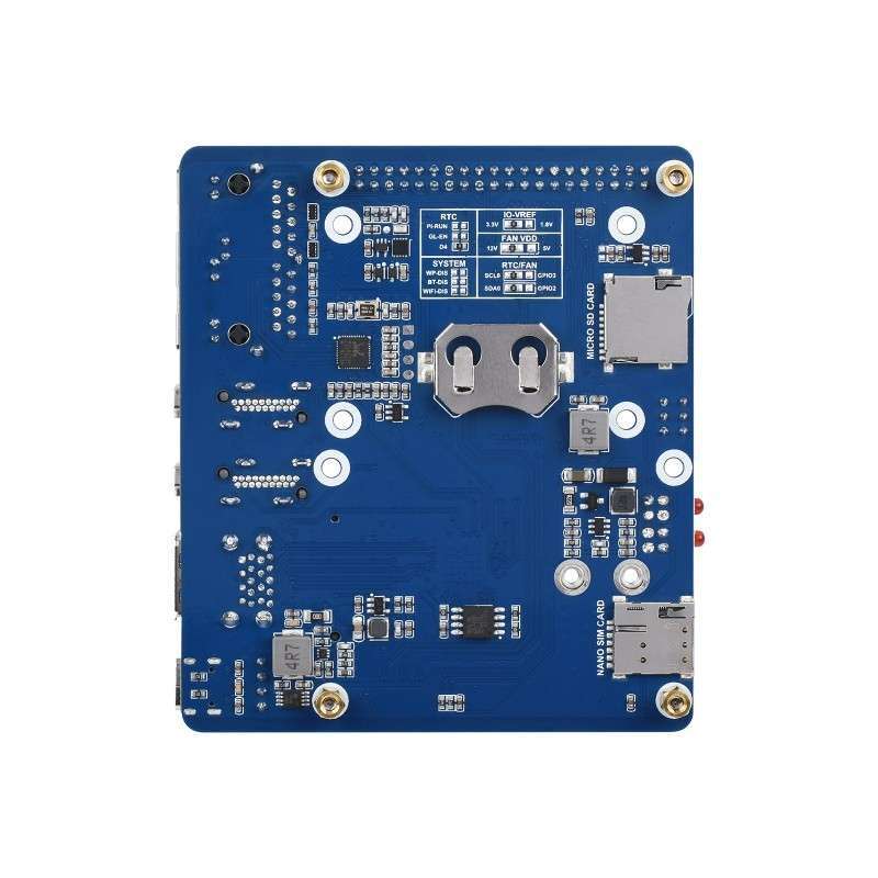 Dual Gigabit Ethernet 5g4g Base Board Designed For Raspberry Pi Compute Module 4 Ws 20885 