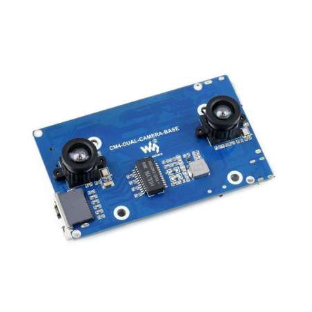 Binocular Camera Base Board Designed For Raspberry Pi Compute Module 4 (Obsahuje Interface Expander,FFC) (WS-21160)