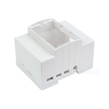 DIN Rail ABS Case for Raspberry Pi 4, Large Inner Space, Injection Moduling (WS-21173)