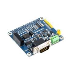 Isolated RS485 RS232 Expansion HAT for Raspberry Pi, SPI Control (WS-21648)