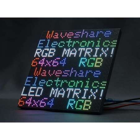 RGB Full-Color LED Matrix Panel, 3mm Pitch, 64×64 Pixels, Adjustable Brightness (WS-22100)