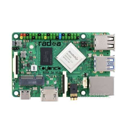 ROCK3 Model A, Credit Card Sized Computer SBC, RK3568, 2GB RAM, without Wireless (WS-21933)