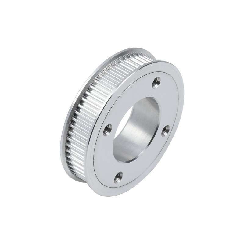 2GT 60 Teeth Aluminum Timing Pulley, 19mm Center Bore Diameter, with 4 Flat Holes (WS-22384)