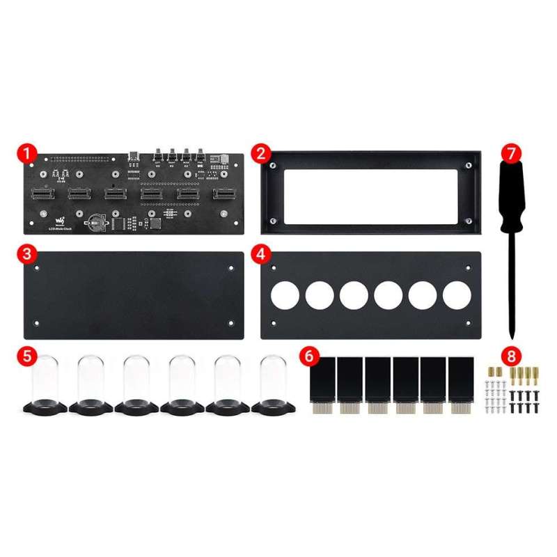 Programmable RGB Pseudo Nixie Tube Clock, Retro Desktop Digital Clock