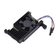 Dedicated All-In-One aluminum alloy cooling fan for Raspberry Pi 4B, PWM speed adjustment, better cooling (WS-22931)