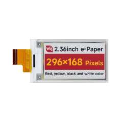 2.36inch E-Paper (G) raw display, 296 × 168, Red/Yellow/Black/White (WS-22752)