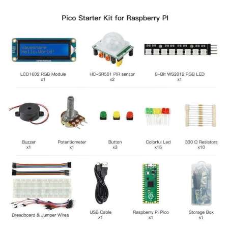 Raspberry PI Pico Basic Starter Kit With 25 Lessons (ER-RPK12039O)
