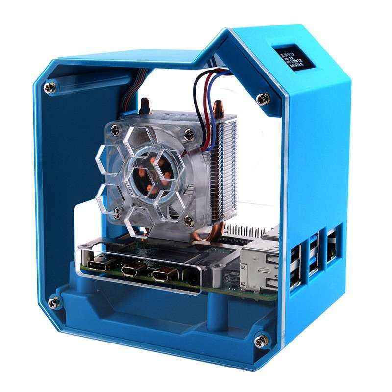 ミニPC Raspberry Pi 4B 4GB Mini Tower Kit For Raspberry Pi 4B, Desktop Computer Case