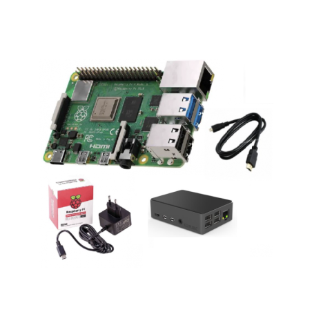 RASPBERRY PI4/1GB, Aluminium Box,HDMI Kabel,Zdroj USB-C