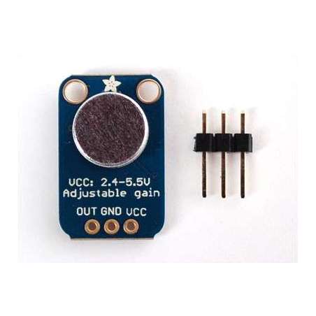Electret Microphone Amplifier MAX4466 Adjustable Gain (Adafruit 1063)