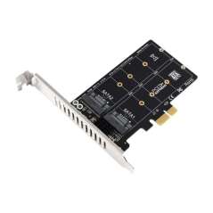 PCIe X1 to 2-ch M.2 SATA 6Gbps Expander, JM582 control chip (WS-23319)
