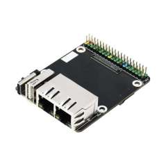 Mini Dual Gigabit Ethernet Base Board Designed for Raspberry Pi Compute Module 4 (WS-22360)