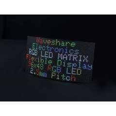 Flexible RGB full-color LED matrix panel, 2.5mm Pitch, 96x48 pixels, adjustable brightness and bendable PCB (WS-23709)