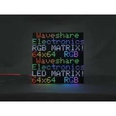 Flexible RGB full-color LED matrix panel, 3mm Pitch, 64x64 pixels, adjustable brightness and bendable PCB (WS-23710)
