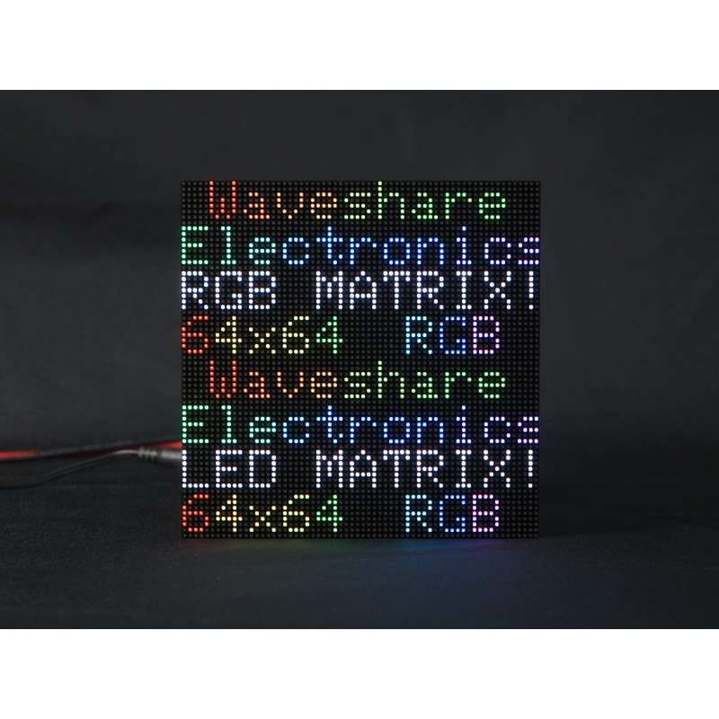 RGB full-color LED matrix panel, 2.5mm Pitch, 64x64 pixels, adjustable brightness (WS-23708)