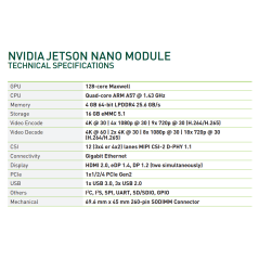 NVIDIA Jetson Nano Module (900-13448-0020-000) Small AI SOM, with 16GB EMMC