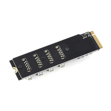M.2 to PCIe 4-Ch Expander, Using With PCIe X1 to PCIe X16 Expander (WS-23316)