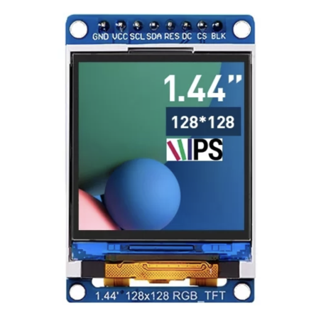 1.44 inch TFT Display IPS SPI HD 65K Full Color LCD Module ST7735S 128x128 (ER-DSI14437O)