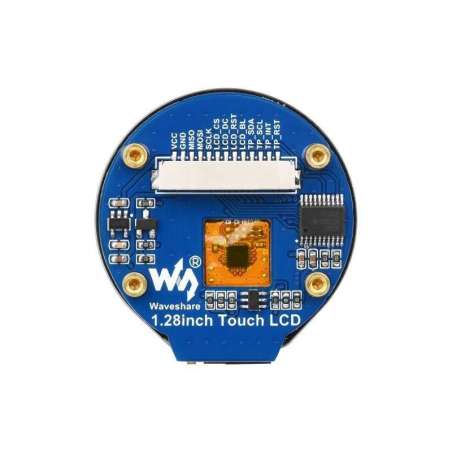 1.28inch Round LCD Display Module with Touch panel, 240×240 Resolution, IPS, SPI And I2C Communication (WS-24155)
