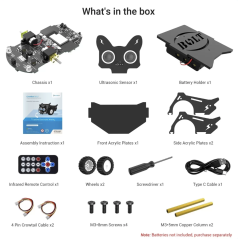 CrowBot BOLT-Open Source Programmable Smart Robot Car STEAM Robot Kit (ER-CRB00157C+IR CONTROL)