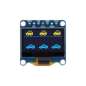 0.96inch OLED Display Module, 128×64 SPI / I2C  (WS-24101) upper yellow & lower blue