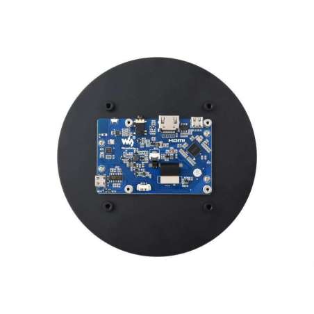 5inch HDMI Round Touch Display, 1080 × 1080, IPS, 10-Point Touch, Optical Bonding Toughened Glass (WS-24369)