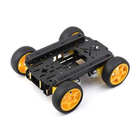 Robot-Chassis Series Smart Mobile Robot Chassis Kit, Normal wheels, Chassis shock-absorbing (WS-24419)